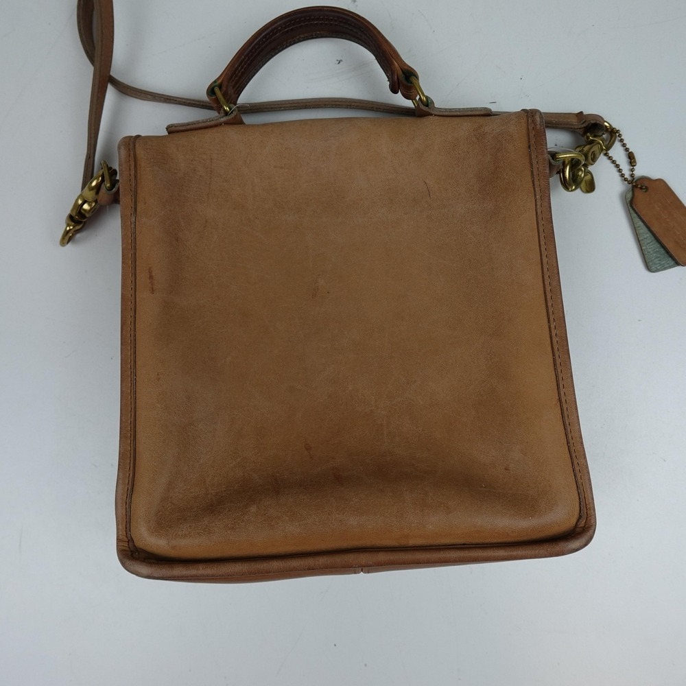 Vintage 1980s Coach Crossbody Shoulder Bag Womens Small Brown Leather USA - Picture 7 of 14